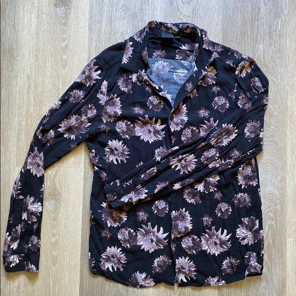 ASOS DESIGN slim fit shirt floral print - Picture 1 of 5